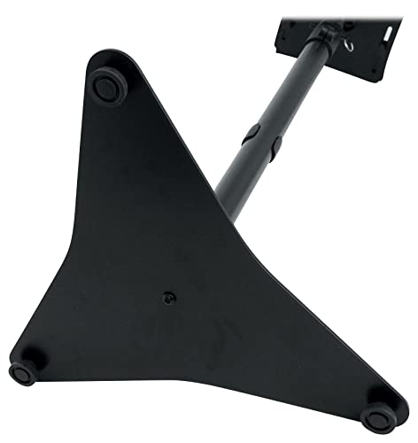 Rockville RVSM5 Pair Studio Monitor Bookshelf Speaker Stands | 33-52" Adjustable Height, Solid Steel, Foam Pad, 50 lbs Capacity, Rubber Feet and Carpet Spikes, Cable Clips - color: Black