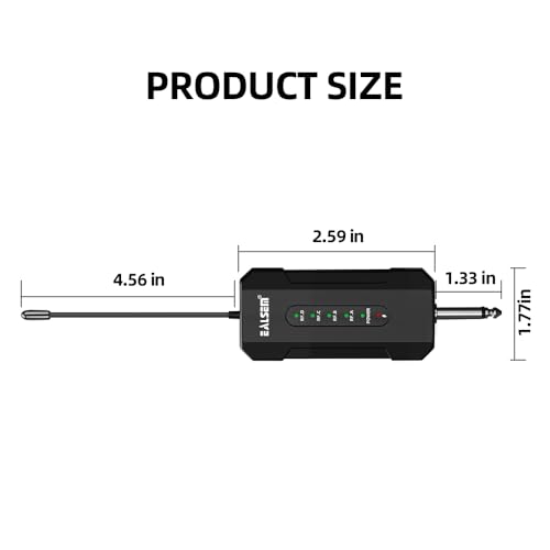 ES-384 4-Channel UHF Wireless Lavalier Microphone System for Church, Meetings, Teaching and Events, 4 Lapel Mics with 6.35mm Plug-in Rechargeable Receiver, 164ft Range