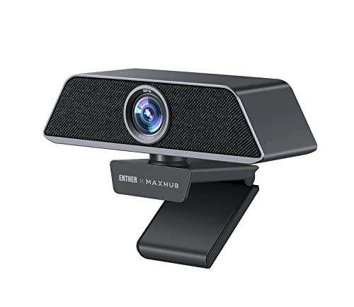 Enther & MAXHUB 4K Stream Webcam with Microphone,Autoframing,Ultra 4K HD Video Calling,Noise-Canceling mic,HD Auto Light Correction,Wide Field of View,Works with Microsoft Teams,Zoom,Google Voice - color: Nordic Cloth