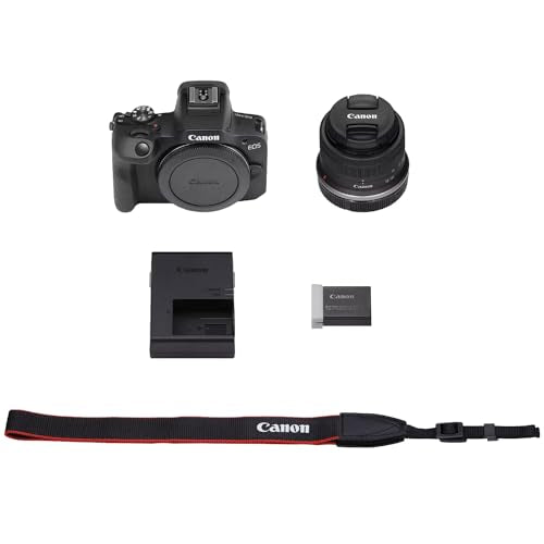 Canon EOS R100 Mirrorless Camera with RF-S 18-45mm is STM Lens Bundle | USA Warranty | Authorized Dealer | Photography Bag + Microphone + Monopod + Accessories Kit - color: Onyx