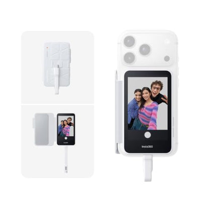 Insta360 Snap Selfie Screen - 4K Magnetic Selfie Monitor Screen for Selfie, Vlogging, Compaitble with iPhone 15/16/17 Pro, Touchscreen Control, Wired Instant Connection - size: Snap Selfie Screen