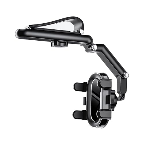 Ivieicip 360 Rotatable and Adjustable Car Phone Holder for Rearview Mirror, Compatible with All Smartphones - color: B2