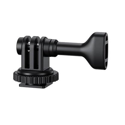 JJC 2-in-1 Tripod Mount & Hot Shoe Camera Mount Adapter for GoPro Go Pro Hero 13 12 11 10 9 8, DJI Osmo Action 5 4 3 & More Action Camera on 1/4"-20 Tripod or Canon Nikon Sony Fujifilm DSLR Camera - size: Tripod Mount & Shoe Mount (1-Pack)