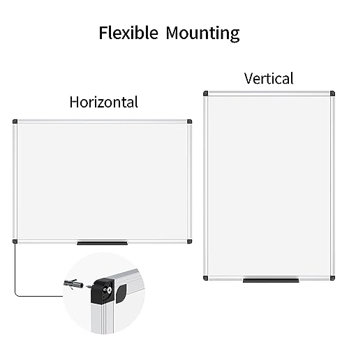 VIZ-PRO Magnetic Dry Erase Board, 24 X 18 Inches, Silver Aluminium Frame - size: 24 X 18 Inches