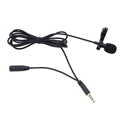Lavalier Microphones, Wired Clip-on Lapel Headset High Sensitivity Low Noise Clear Voice Wide Dynamic Range Hands Headset Microphone Mic with 3.5mm Jack