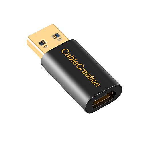CableCreation 3-Pack USB C Female to USB Male Adapter, USB 3.1 5Gbps to USB C Adapter Compatible with Laptops, Logitech StreamCam VR Link for Charging - style: Adapter-3Pack