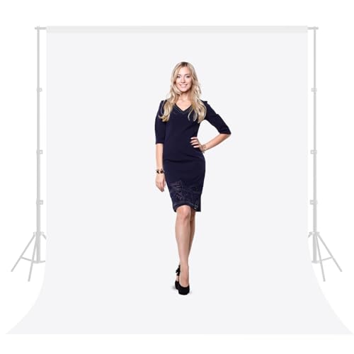 White Backdrop for Photography 5 x 6.5 Ft,White Background Sheet for Photography,Photo Backdrop Curtain for Photoshoot Video Polyester Cloth Video Studio Calls Streaming Gaming - color: White, size: 5*6.5FT