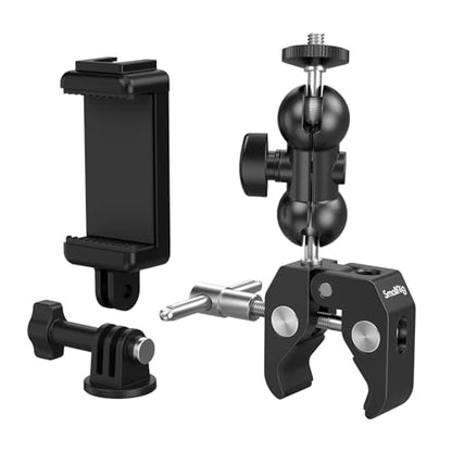 SMALLRIG Camera Mount Kit, Ball Head Magic Arm With Clamp, Super Clamp With Non-Slip Threads for GoPro, Webcam, Camera, Phone, Monitor and Light - style: Clamp Kit