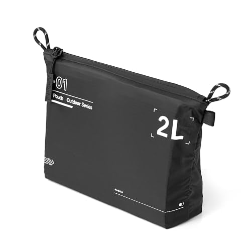 AMBITFUL AP-01 Water-Resistant Organizer Pouch, Ultra-Light Travel Storage Bag for Camera Accessories, Cables, Toiletries and Outdoor Gear (M（2L）) - size: M（2L）