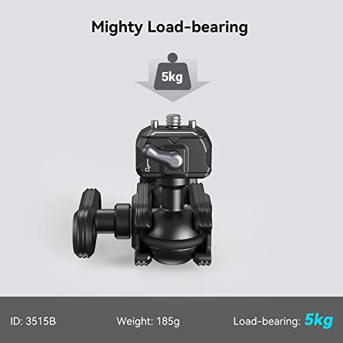 SmallRig Quick Release Ballhead Magic Arm 360° Rotation Articulating Magic Arm with 1/4" Screw, Drop-in HawkLock Camera Clamp for Field Monitor, Camera, Light, Max Load of 5kg, Aluminum Alloy - 3515C - style: Magic Arm