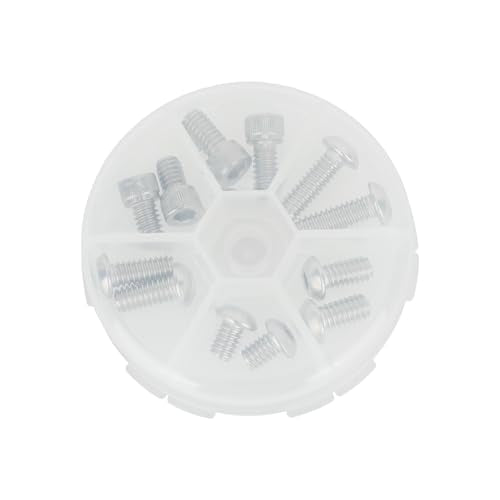 CAMVATE 12 Pieces 1/4"-20 Camera Mounting Screw with Storage Cases | Hex Socket Head & Button Head Cap