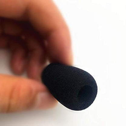 Microphone Covers Compatible with Lightspeed Aviation Pilot Headset Mic Windshield Foam Sponge Windscreen Pack of 10 x