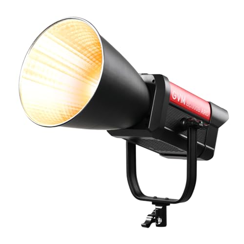 GVM Photography Lighting 300W Bi-Color Studio Lights with 45°Standard Reflector 454900Lux@1m Video Light 12Lighting Scenes App Control LED Video Light for Outdoor Shoot YouTube Videos - color: gvm lighting