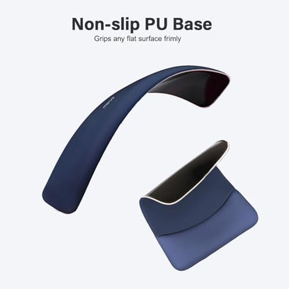 MOSISO Keyboard Mouse Pad Set, Large Gaming Mouse Pad&Rectangular Keyboard Wrist Rest&Mousepad with Wrist Rest&Coaster, Ergonomic Non-Slip&Easy Typing Pad with Curved Silicone Lining, Navy Blue - color: Navy Blue