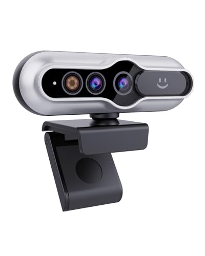 2K HD Webcam with Infrared Windows Hello Facial Recognition, Computer Camera, Privacy Cover, Noise Canceling Microphones, Laptop Webcam For Video Conferencing, Live, Streaming, Online Learning - style: 2K Windows Hello webcam
