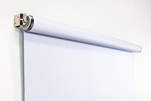 White 2.5' x 5' Rollup Backdrop System – Spring-Powered, Wall or Ceiling Mounted Professional Background for Passport & ID Photos, Retail & Studio Use - color: White