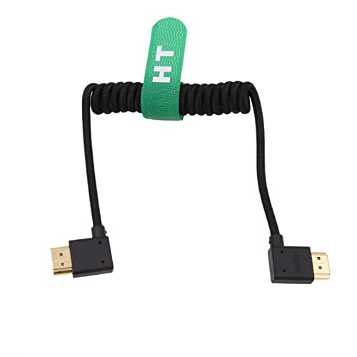 HDMI 8K 4K120p Cable for ATOMOS Ninja V Monitor Sony A7Siii A7RV A7IV FX30 Canon C500 C300 Lumix S5II Camera FEELWORLD Blackmagic Right Left Angle Type A HDMI 2.1 Braided Coiled