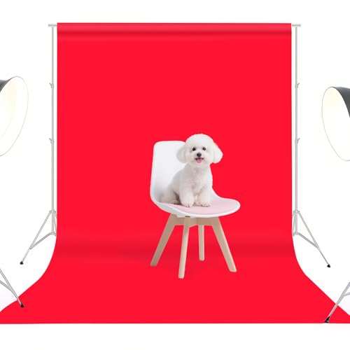 Red Photo Backdrop for Photoshoot Background Photography 3x5ft | Polyester, Seasonal Professional, Party Fashion Studio, Streaming Video Shooting - color: Red, size: 3X5 FT