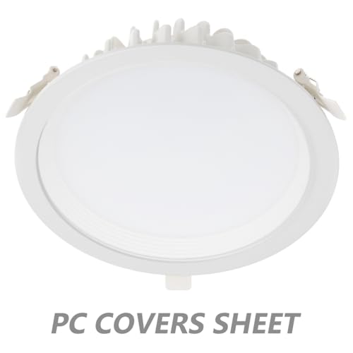 OSALADI Precision Curved Pc Diffuser Cover 3.89X3.89 Inch Lightweight Scratch Resistant Recessed Light Diffuser Panel for Led Downlight Protection and Heat Resistance Pack of 10