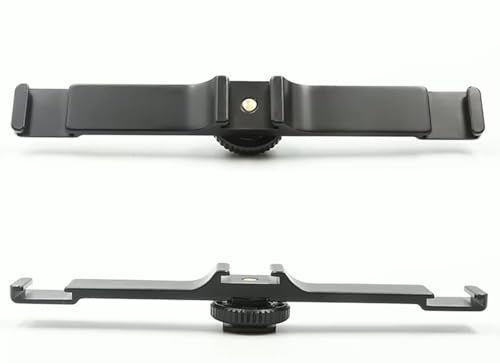 REFLEX CAMERA Metal Mobile Phone/DSLR Cold Shoe Extension Bracket with 3 Cold Shoe Mounts with Removable 1/4"-20 Screw Mount, Durable Camera Accessory for Mic, LED Video Light, Live Streaming