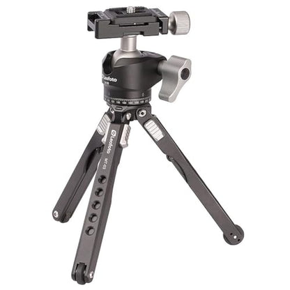 Leofoto MT-03 Tabletop Tripod, Aluminum Mini Tripod, 2 Leg Sections, Foldable Leg, Portable and Compact, 1/4" Mounting Stud and Accessories Thread (MT-03+LH-25) - style: MT-03+LH-25