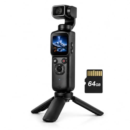 4K Pocket Vlogging Camera , 75MP Digital Camera with single-axis Horizontal 330°, 1.72" Touch Screen, Fast Auto Focusing, Face Auto-Detect, 4X Zoom for Daily Recording, Youtube Titktok INS Content - color: Black