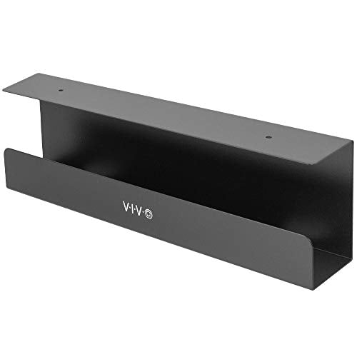 VIVO Under Desk 17 inch Cable Management Tray, Power Strip Holder, Cord Organizer, Wire Tamer for Office and Home, Black, DESK-AC06-1C - color: Black, size: Standard