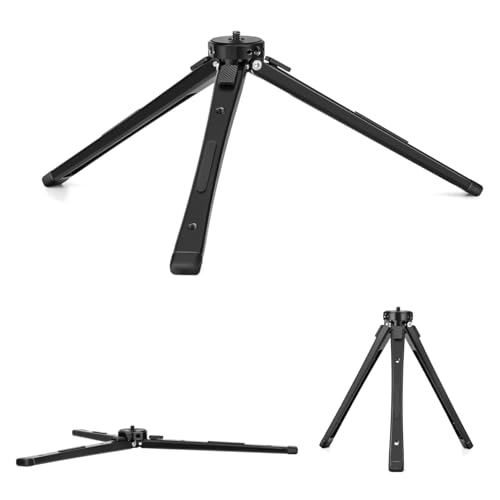 Zeadio Heavy Duty Metal Tripod Stand - Adjustable Universal Small Table Tripod for Camera, Gimbal, Action Cam, Camcorder, Microphone, LED Light, etc(40kg/88lb Load) - style: Basic Version