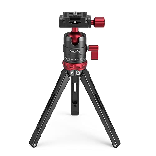 SmallRig Tripod for iPhone Desktop Mini Tripod - Aluminum Alloy 20 inches/ 50 cm with 360 Degree Ball Head, 1/4 inch Quick Shoe Plate for Vlogging DSLR Camera Video, Load up to 11 pounds-3033 - style: 2