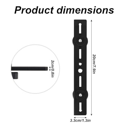 2pcs Dual Flash Brackets, Aluminum Alloy Premium Dual Flash Bracket Extension Bar with 1/4" Hot Shoe Mount Suitable for Camera Tripod Led Light Microphone