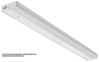 Beam Lighting Under Cabinet Light Cover Replacement | White Ribbed Acrylic Diffuser (UCEL Linkable, 12") - size: 12 Inch, style: UCEL Linkable