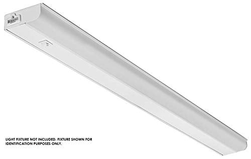 Beam Lighting Under Cabinet Light Cover Replacement | White Ribbed Acrylic Diffuser (UCEL Linkable, 24") - size: 24 Inch, style: UCEL Linkable