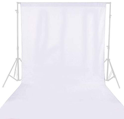 GFCC 6FT x 10FT White Polyester Backdrop Curtain for Wedding Party Banquet,Fabric Backdrop - color: White, size: 6ftx10ft