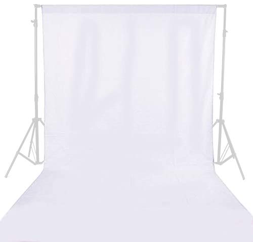 GFCC 6FT x 10FT White Polyester Backdrop Curtain for Wedding Party Banquet,Fabric Backdrop - color: White, size: 6ftx10ft