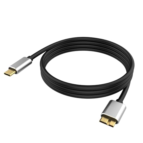 USB-C to USB Micro-B Camera Cable Cord Compatible with Nikon D5 D500 D800 D800E D810 D850, for Canon EOS 7D Mark II, 5D Mark IV, 5DS, 5DSR, 5D4, for Toshiba, Seagate Backup Plus External Hard Drive