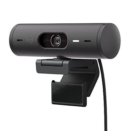 Logitech Brio 501 Full HD Webcam with Auto Light Correction, Show Mode, Noise Reduction Mics, Privacy Cover, Works with Microsoft Teams, Google Meet, Zoom, Nintendo Switch 2 new GameChat Mode - Black - color: Black