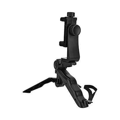 Smartphone Stabilizer, Foldable Cellphone Gimbal Holder Handheld Hand Grip Mount Bracket with Three Sided Selfie Sticks for Photography