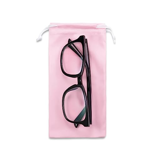 6pcs Eyeglasses Sunglasses Microfiber Pouch Bag, Cell Phone Storage Pouch 7.1" x 3.5" - color: Pink