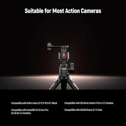 NEEWER Magnetic Action Camera Mount Kit, Compatible with GoPro Hero 13 12 11 Max DJI Osmo Action Insta360, ABS Magnetic Quick Release Mount for POV Shots, GP-24 - style: GP-24