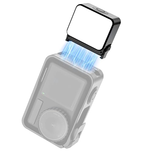 ULANZI LM18 Mini LED Action Camera Vlogging Light Video Light Waterproof Photography Magnetic Fill Lighting for DJI Osmo Action 3/4/5 Camera Cage Accessories and Osmo Pocket 3/4Accessories