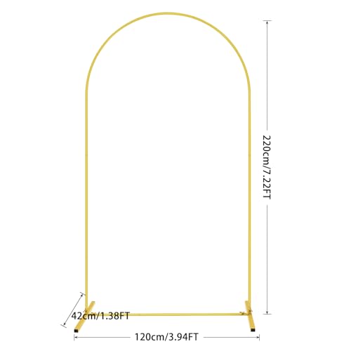 Quick Assembly 7.2FT Arch Backdrop Stand for Parties, Balloon Arch Stand, Wedding Arch Backdrop Stand, Lightweight & Sturdy for Birthday, Gradutation, Birdal Shower, Baby Shower, Anniversary, Wedding, New Year - size: 7.2FT-O