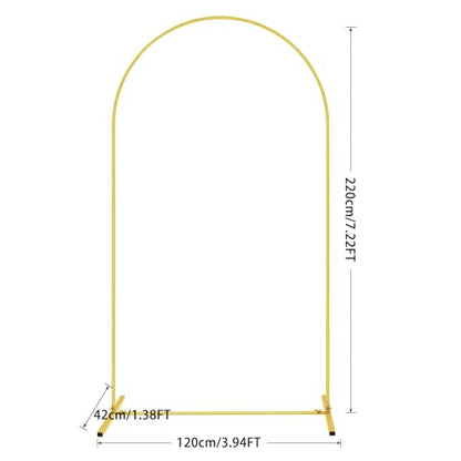 Quick Assembly 7.2FT Arch Backdrop Stand for Parties, Balloon Arch Stand, Wedding Arch Backdrop Stand, Lightweight & Sturdy for Birthday, Gradutation, Birdal Shower, Baby Shower, Anniversary, Wedding, New Year - size: 7.2FT-O
