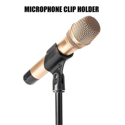 GLEAM Microphone Stand, Mic Stand Floor Detachable Boom Mic Arm Stands with Weighted Round Base, Height Adjustable from 34" to 60"
