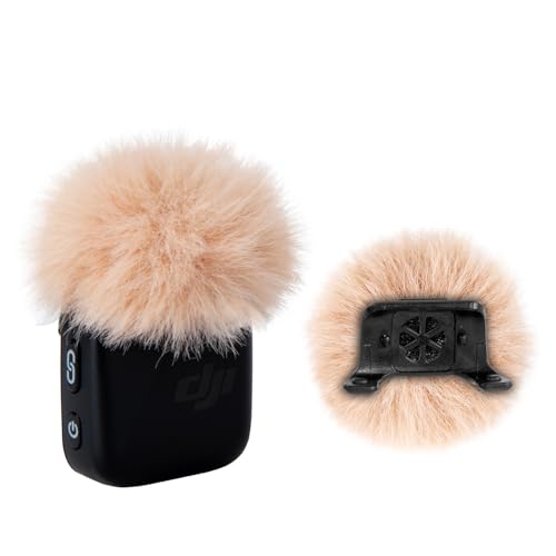SUNMON Microphone Pop Filter, Mic Cover Furry Foam for DJI Mini Microphone (2PCS/Brown) - color: Brown, size: 2PCS