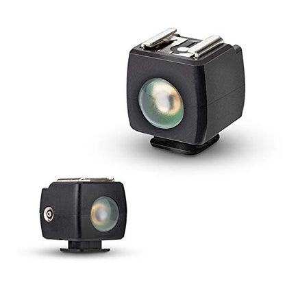 JJC Optical Flash Slave Trigger, Hot Shoe Sync Adapter with PC Socket,Optical Sensor & 1/4"-20 Threaded Socket Cold Shoe for All Flashes Speedlight with Standard ISO 518 Hot Shoe-1 Pack