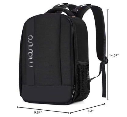 MOSISO Camera Backpack,DSLR/SLR/Mirrorless Photography Backpack Buffer Padded Shockproof Camera Bag with Customized Modular Inserts&Tripod Holder Compatible with Canon,Nikon,Sony etc, Black - color: Black