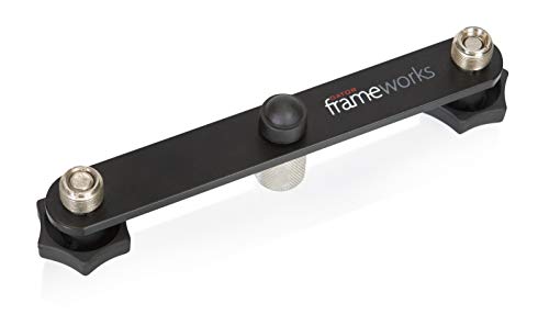 Gator Frameworks 1-to-2 Mic Mount Bar with Standard 5/8-Inch Thread Suitable for Most Microphone Stands Boom Arms (GFWMIC1TO2) - style: (2) Microphone Mounts