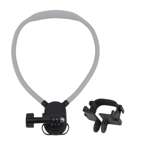 Camera Neck Strap Bracket for Insta360 Luna Ultra, First-Person Chest Strap Camera Neck Mount with Dual Cold Shoe Mount for POV/Vlog Selfie Video Recording
