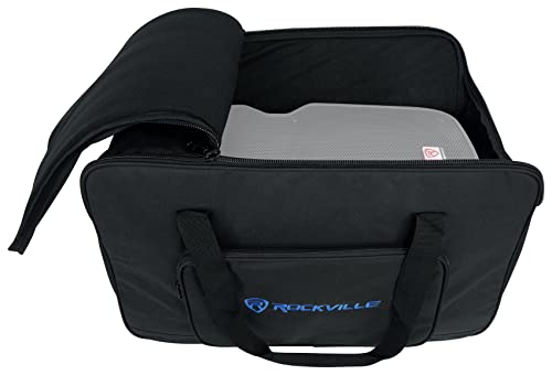 Rockville TB10 V2 Padded Speaker Bag for 10" DJ PA Speakers & Stand | Stand Holder, Interior Buckle Straps, Thick Foam Padding, Water Resistant, Dual YKK Zippers, Dual Handles - style: 10 - Inches