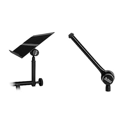 On-Stage KSA8585 Keyboard Accessory Tray & Posi-Lok Mini Microphone Boom Arm, Black